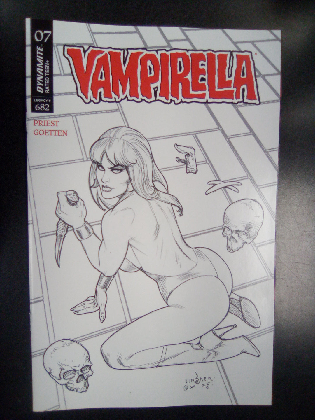 Vampirella (2025) #7 Cover J Inc 1:15 Joseph Michael Linsner Line Art Variant