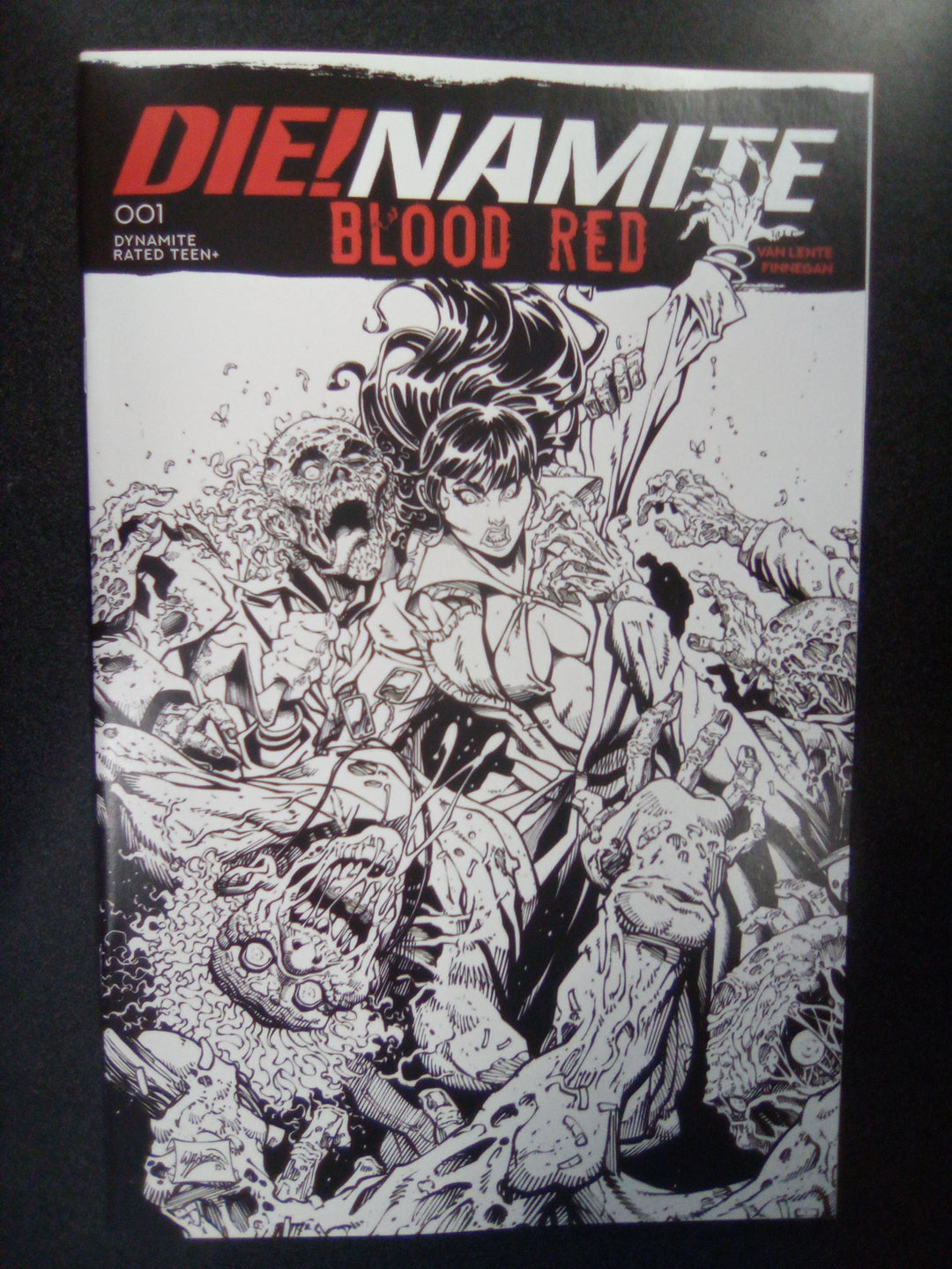 Die!namite Blood Red #1 Blind Bag Cover S David Cousens Line Art Variant