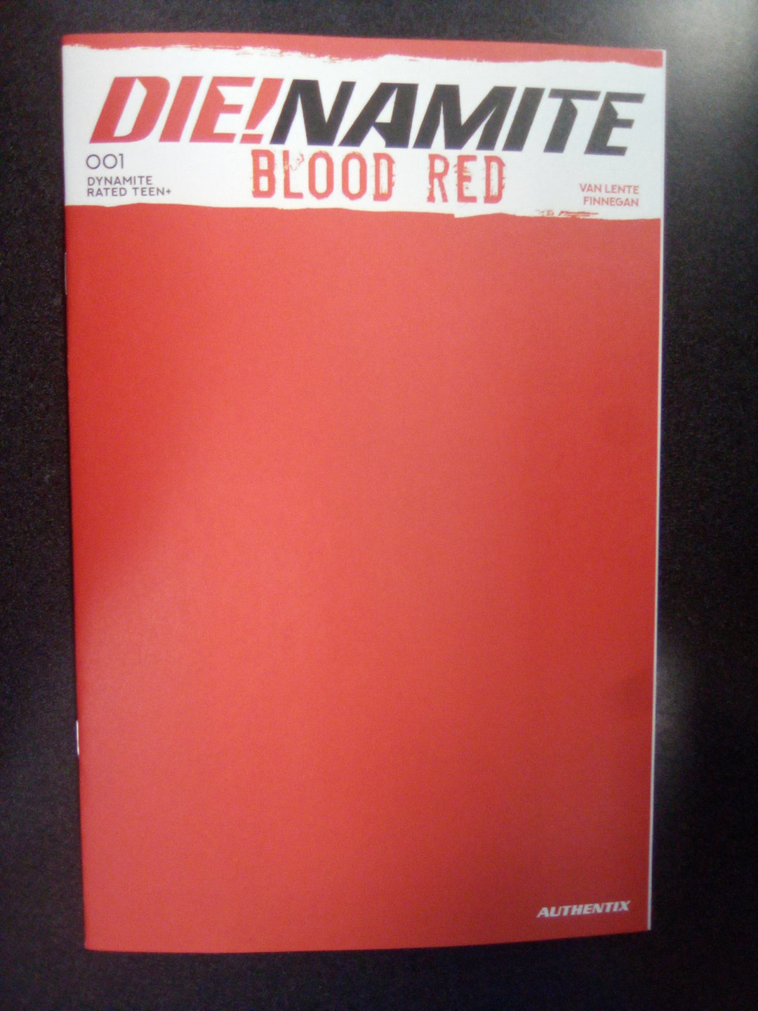 Die!namite Blood Red #1 Blind Bag Red Blank Authentix Cover T