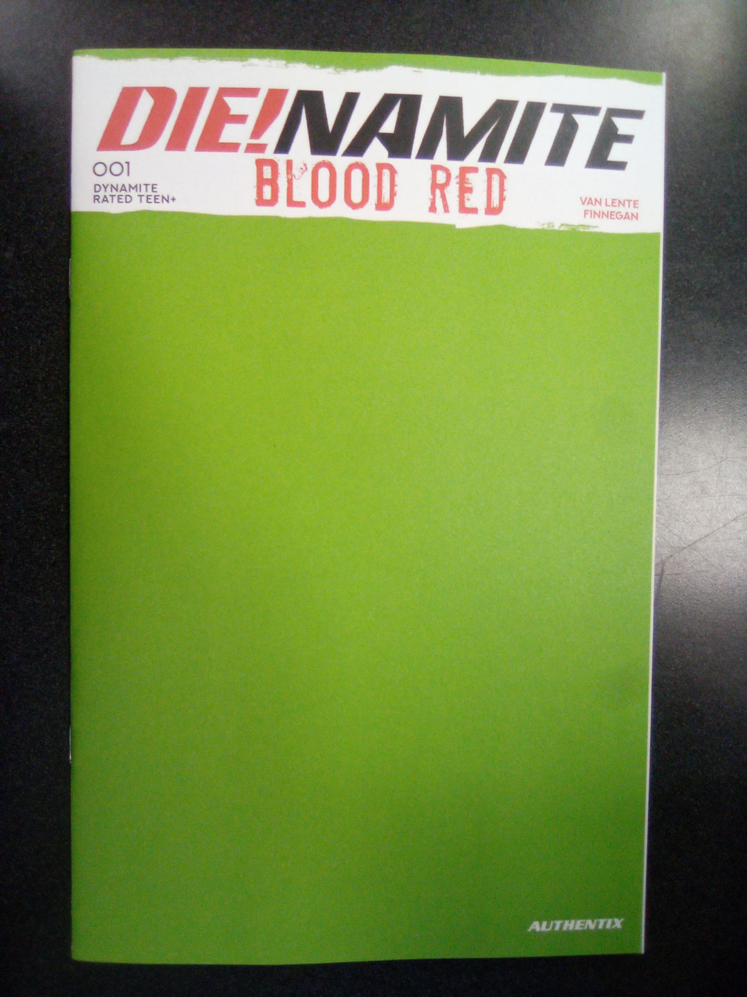 Die!namite Blood Red #1 Blind Bag Green Blank Authentix Cover V