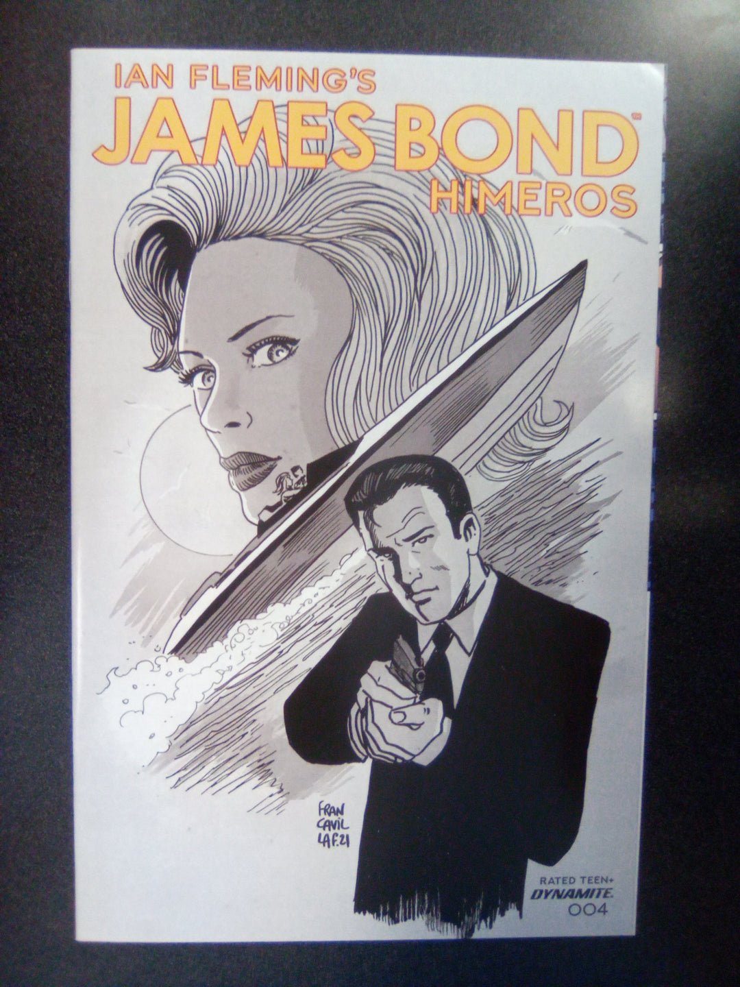 James Bond Himeros #4 (2021) 1:10 Francavilla B&W Variant