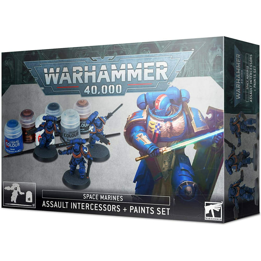 Space Marines Assault Intercessors + Paints Set