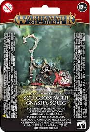 Orruk Warclans Squigboss with Gnasha-Squig