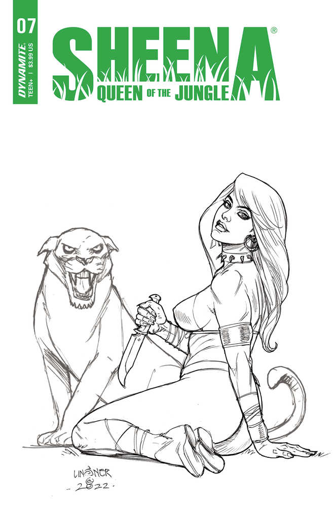 Sheena Queen Jungle #7 Cover F 10 Copy Variant Edition Linsner Black & White