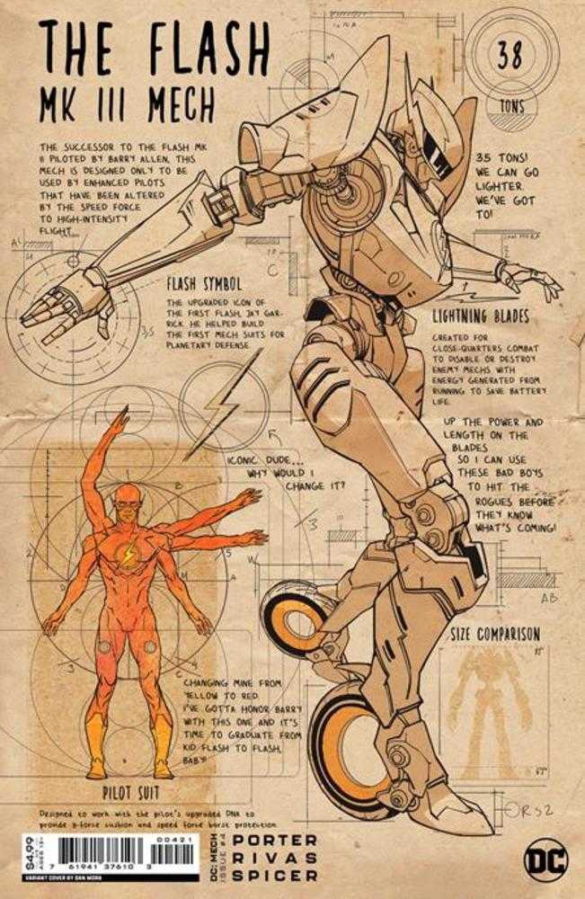 DC Mech #4 (Of 6) Cover B Dan Mora Card Stock Variant