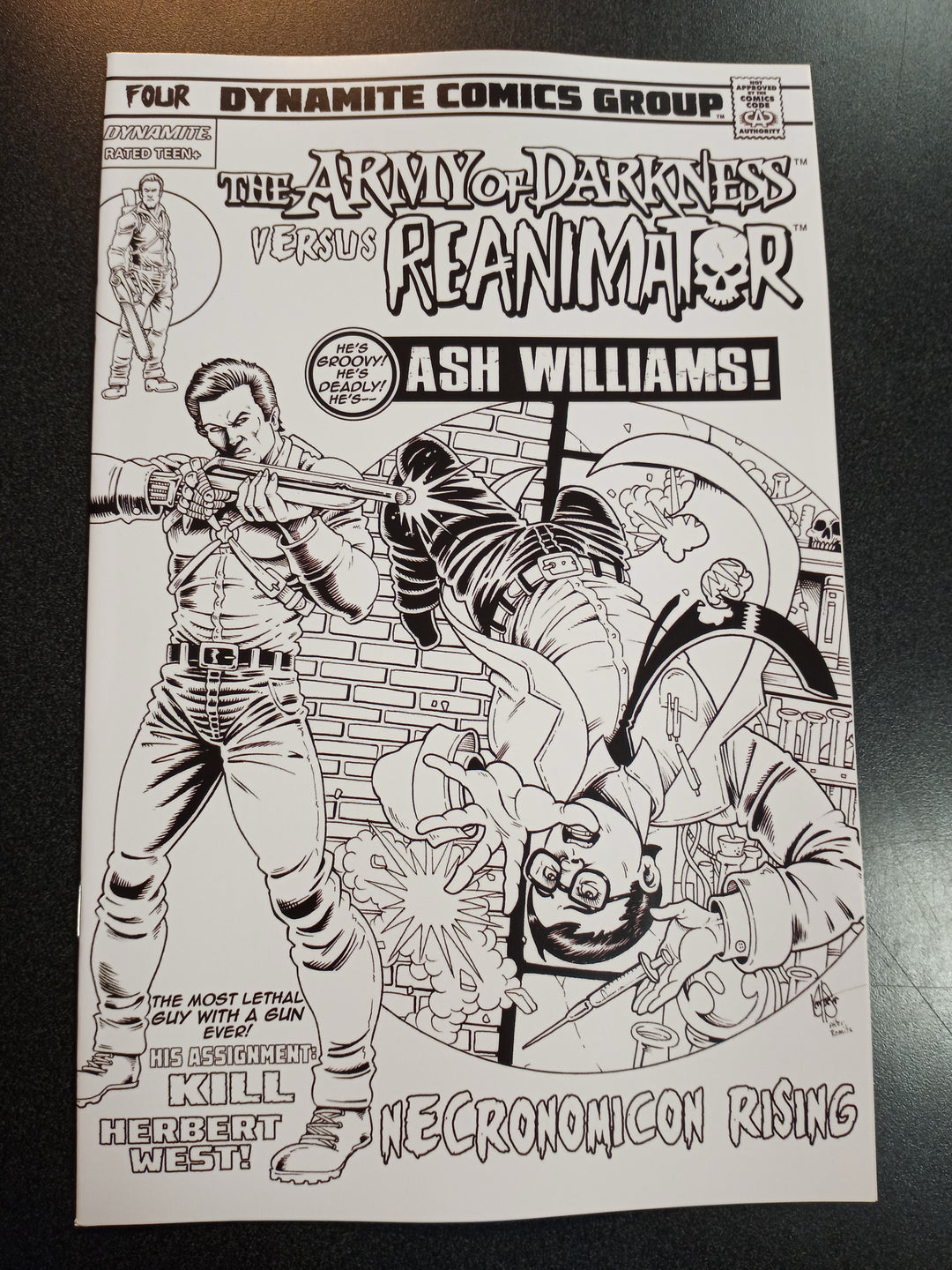 Aod vs Reanimator Necronomicon Rising #4 Cover L 7 Copy Foc In
