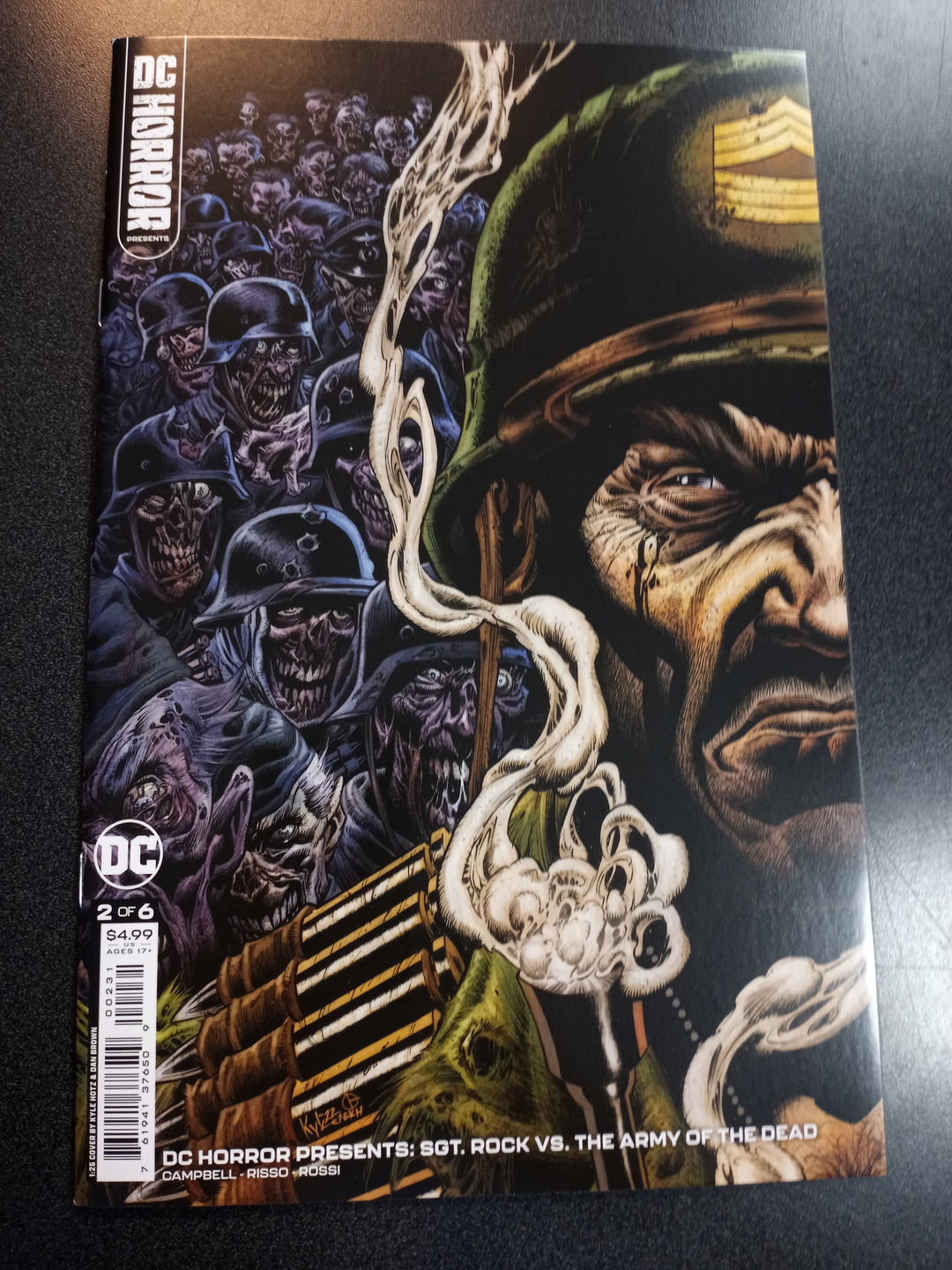 DC Horror Presents Sgt Rock vs The Army Of The Dead #2 (Of 6) Cover C 1 in 25 Kyle Hotz Card Stock Variant