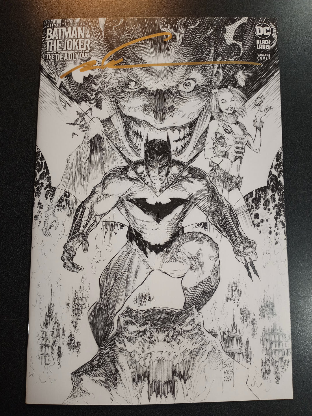 Batman & The Joker The Deadly Duo #1 (Of 7) Cover G Inc 1:250 Marc Silvestri Variant Signed (Gold)