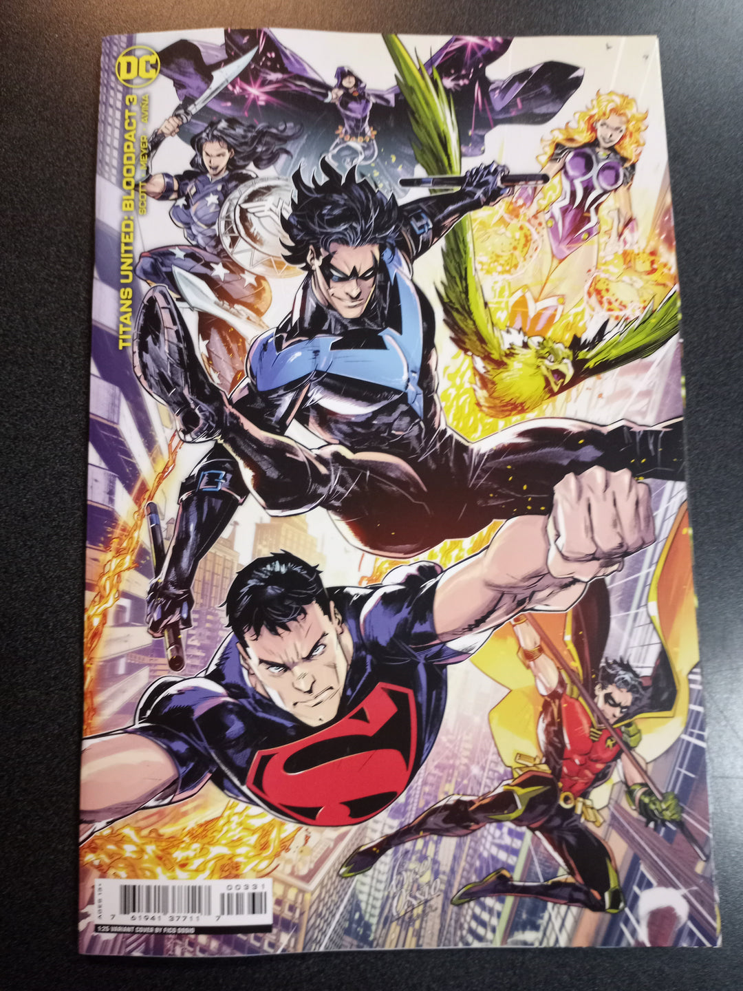 Titans United Bloodpact #3 (Of 6) Cover C 1 in 25 Fico Ossio Card Stock Variant