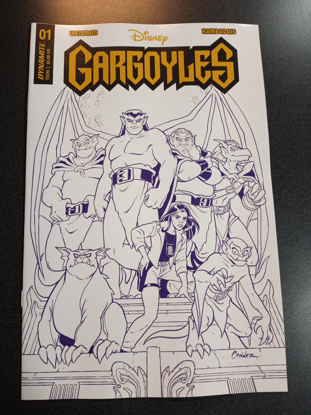 Gargoyles #1 Cover Zi 10 Copy Foc Variant Edition Conner Purple Line Art