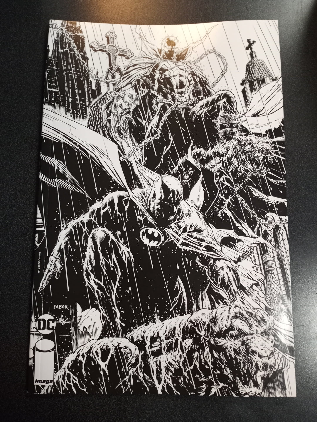 Batman Spawn #1 (One Shot) Cover L 1 in 25 Jason Fabok Black & White Variant