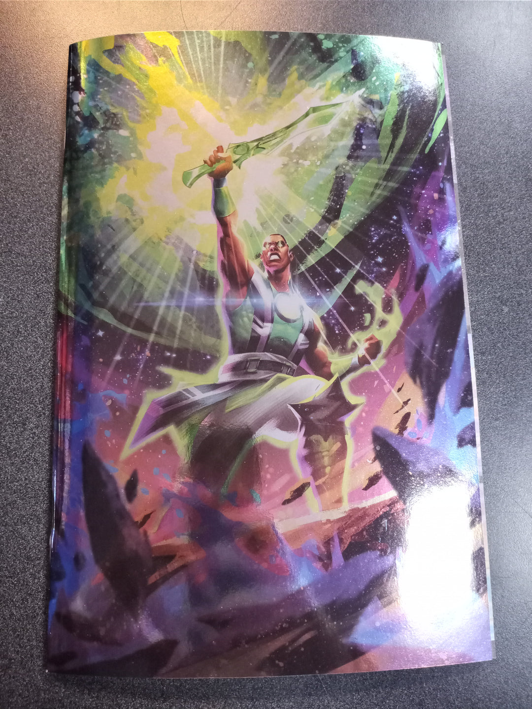 John Stewart The Emerald Knight #1 (One Shot) Cover D 1 in 50 Mateus Manhanini Foil Card Stock Variant