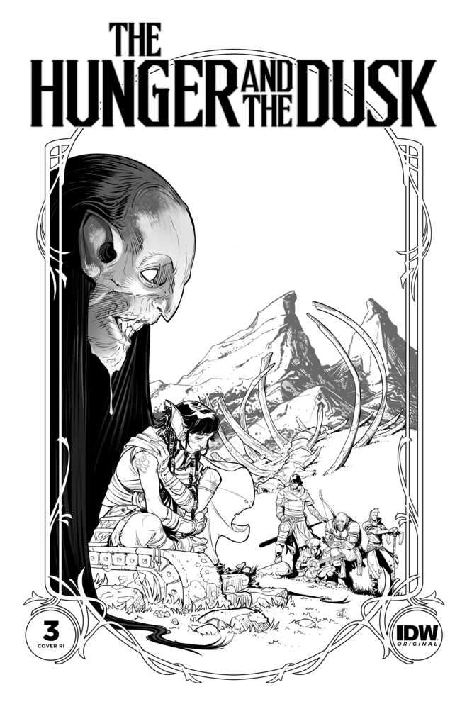 Hunger And Dusk #3 Cover E 25 Wildgoose Black & White