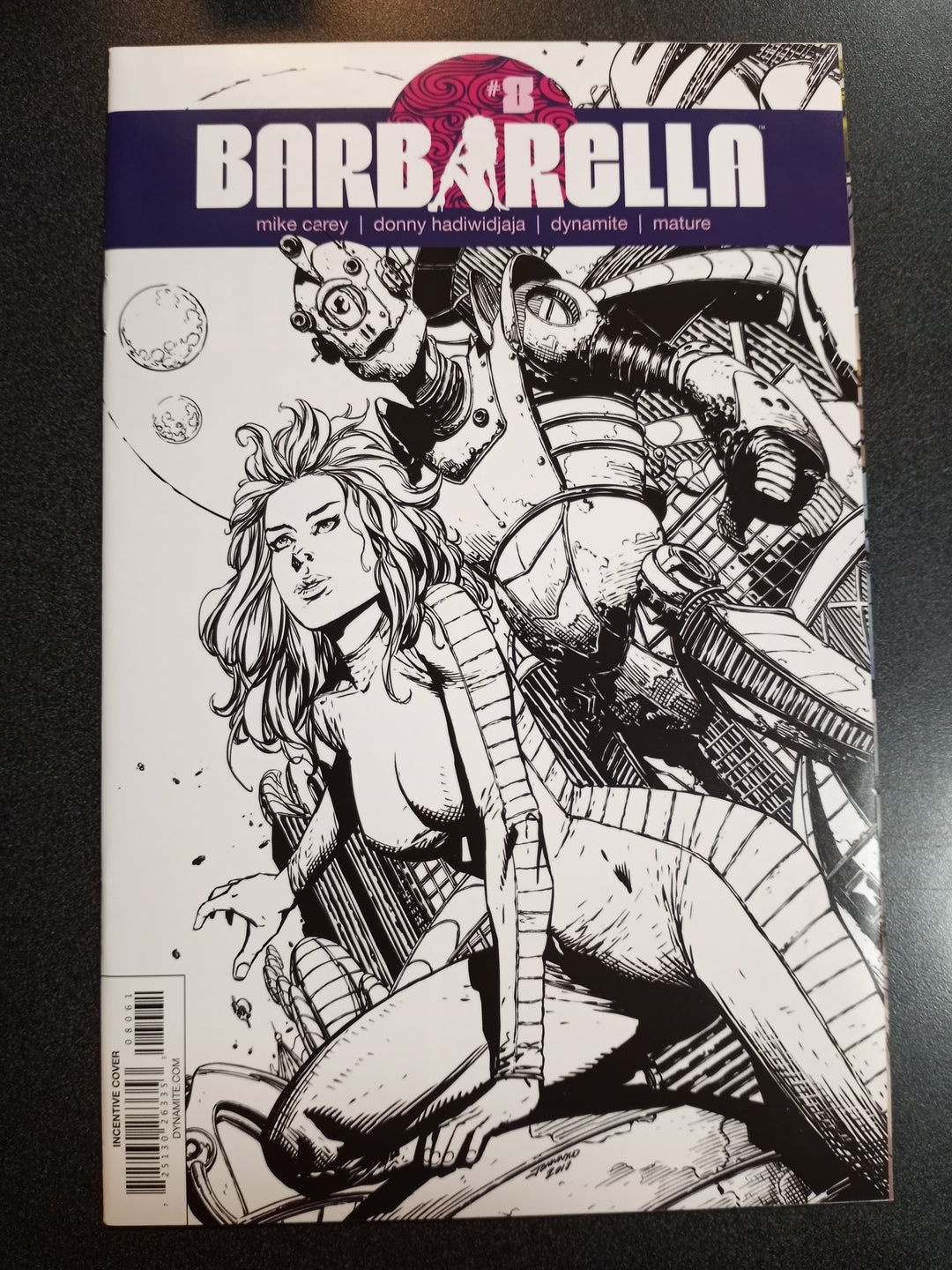 Barbarella #8 Cover F 1:10 Desjardins B&W Variant