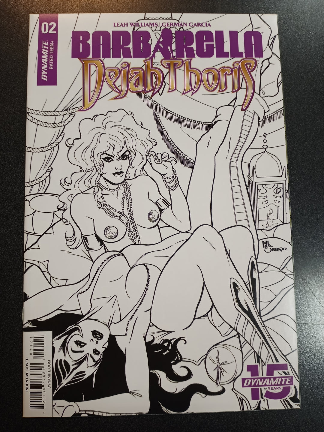 Barbarella Dejah Thoris #2 1:50 Sanapo B&W Variant