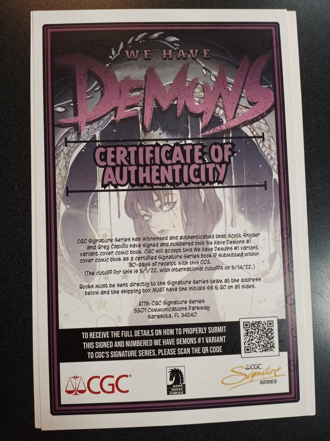 We Have Demons #1 (Of 3) Peach Momoko Signed Variant with COA