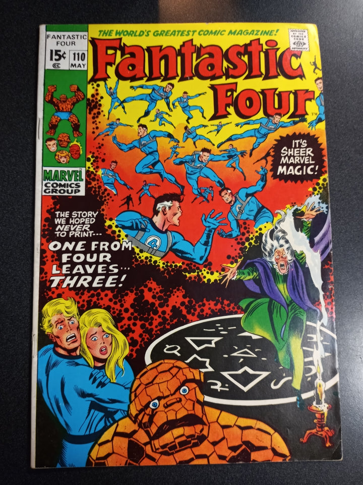 Fantastic Four #110 VF+ First cover appearance of Agatha Harkness