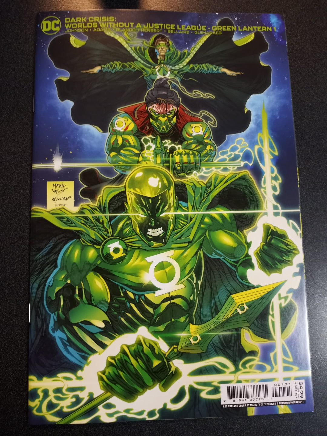 Dark Crisis Worlds Without A Justice League Green Lantern #1 (One Shot) Cover B 1 in 25 Mario Foccillo Variant