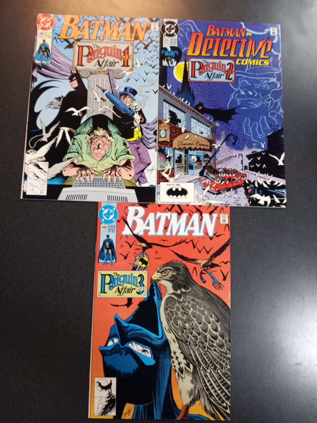 Batman "The Penguin Affair" Complete Set (#448, 449 & Detective #615) VF/NM