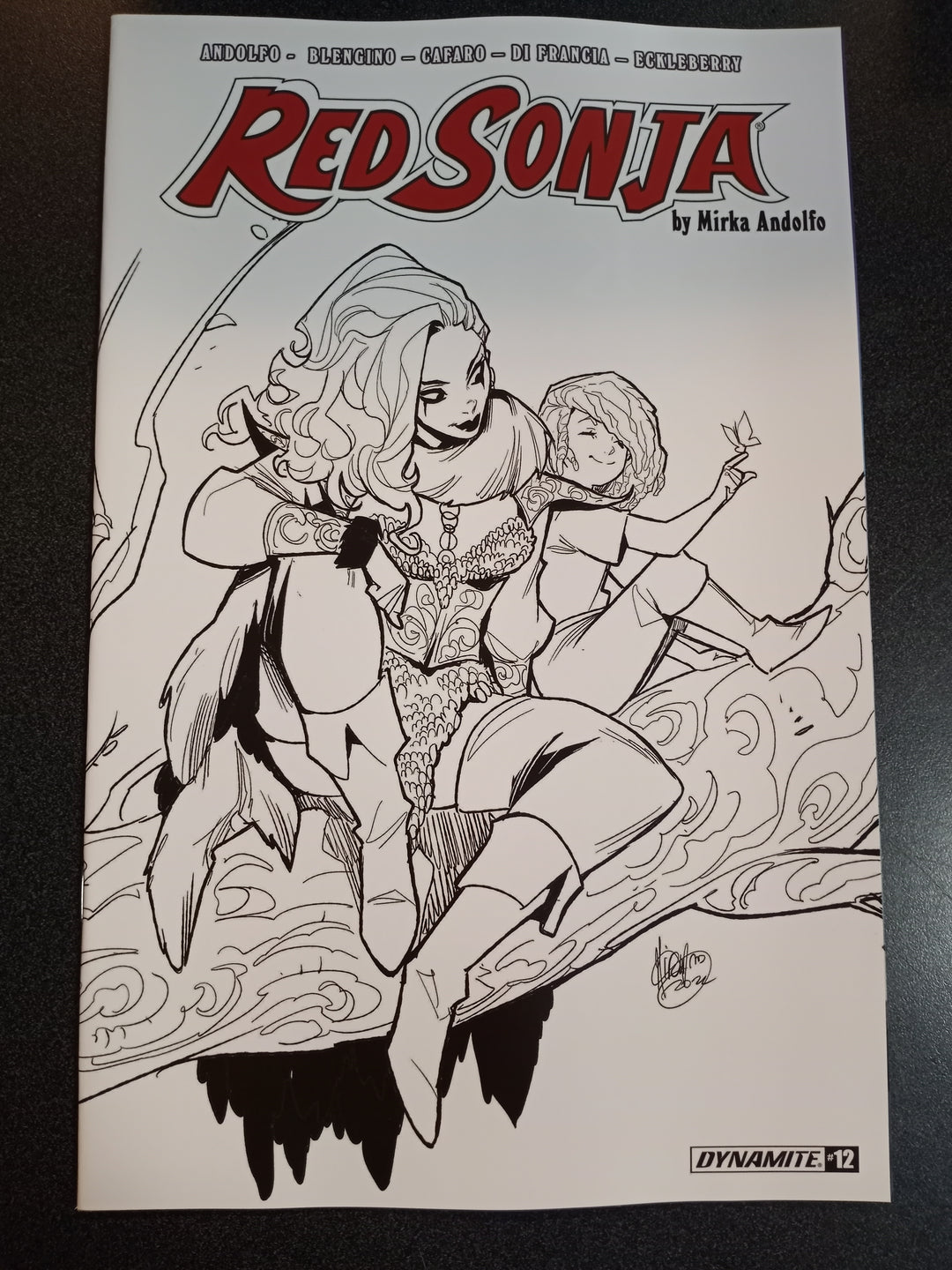 Red Sonja (2021) #12 Cover G 15 Copy Variant Edition Andolfo Black & White