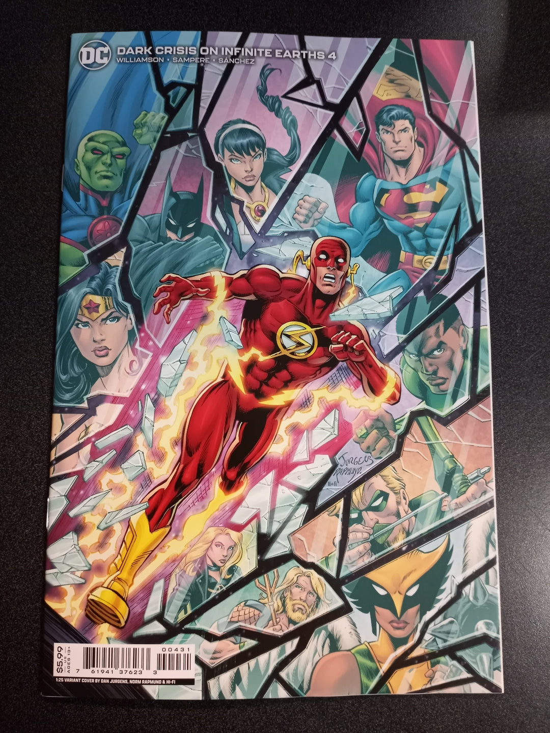 Dark Crisis On Infinite Earths #4 (Of 7) Cover D 1 in 25 Dan Jurgens & Norm Rapmund Card Stock Variant