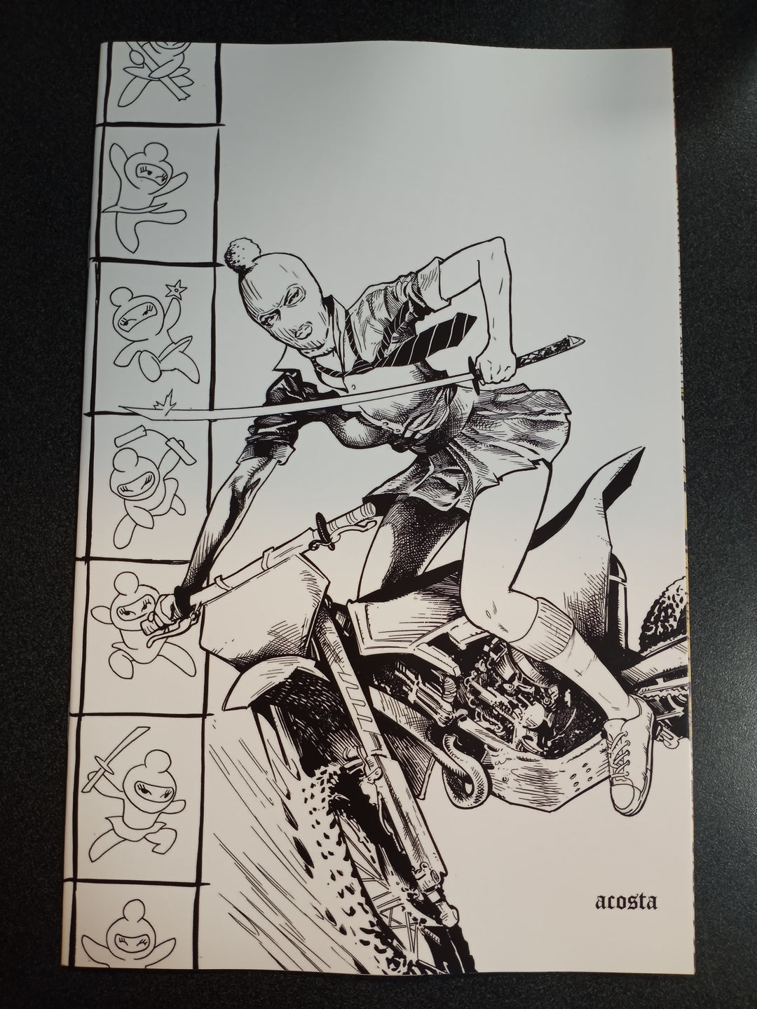 Ninjettes #1 Cover U 7 Copy Foc Variant Edition Acosta Black & White Virgin