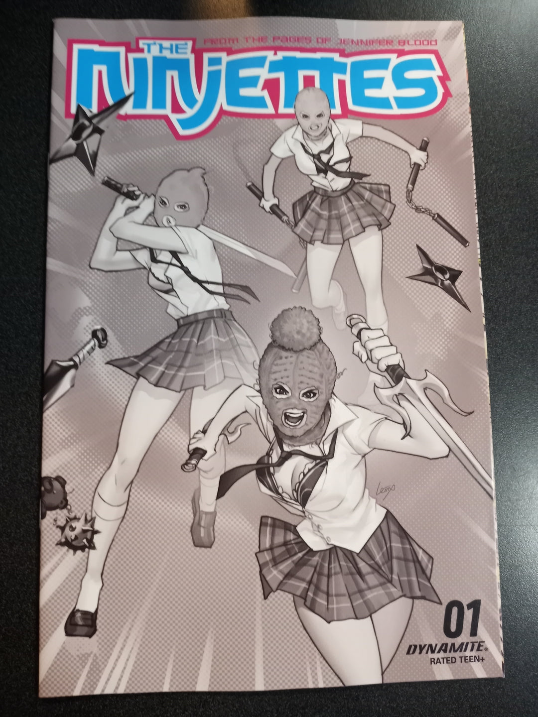 Ninjettes #1 (Of 5) Cover H 25 Copy Variant Edition Leirix Black & White