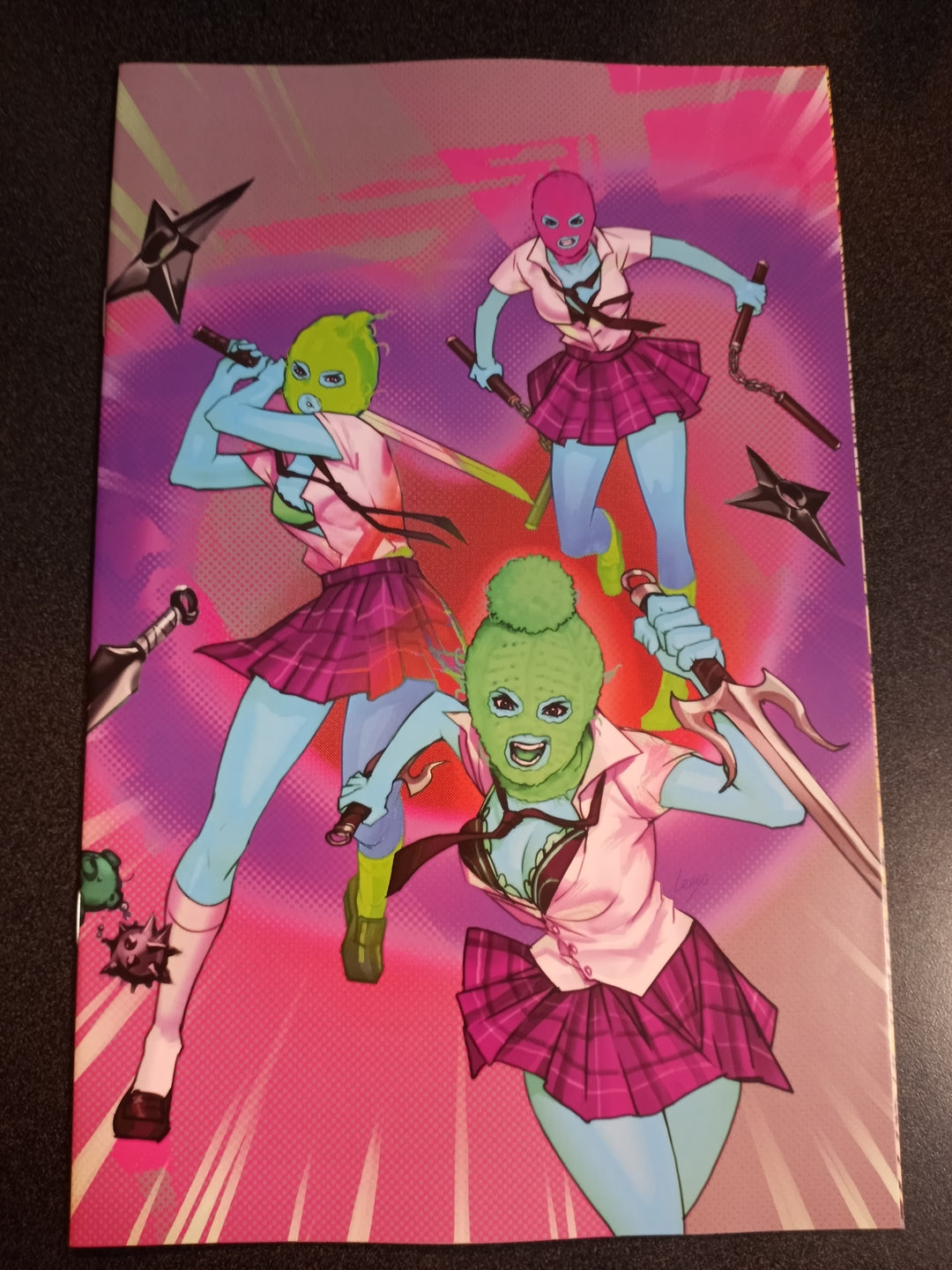 Ninjettes #1 Cover R 7 Copy Foc Variant Edition Leirix Ultraviolet Virgin