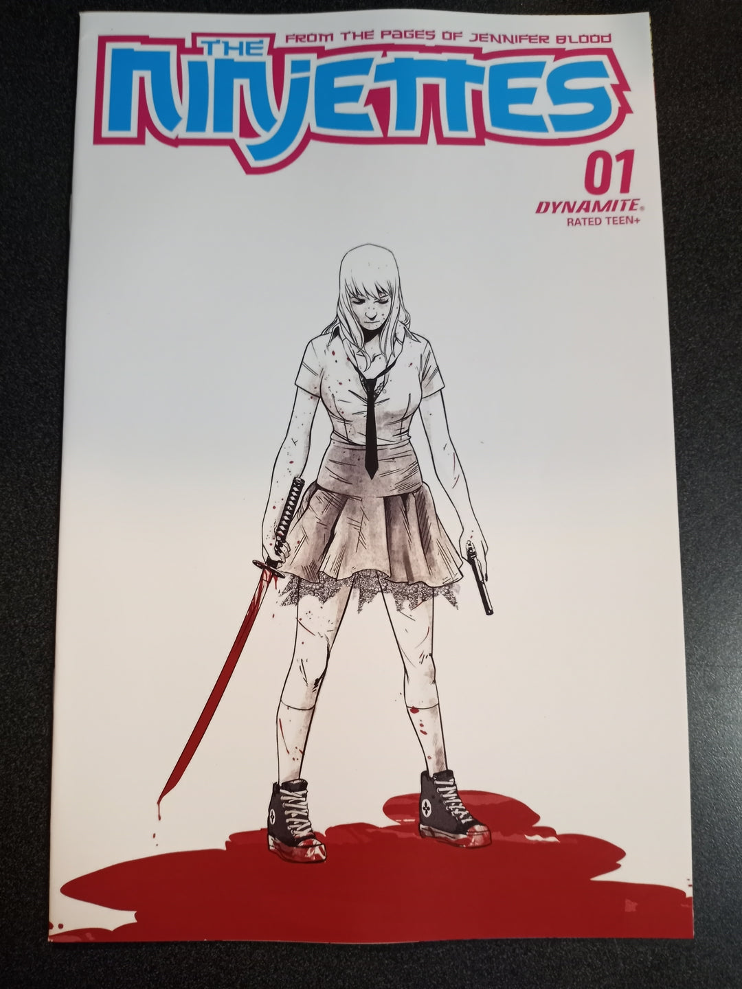 Ninjettes #1 Cover S 7 Copy Foc Variant Edition Piriz Black & White