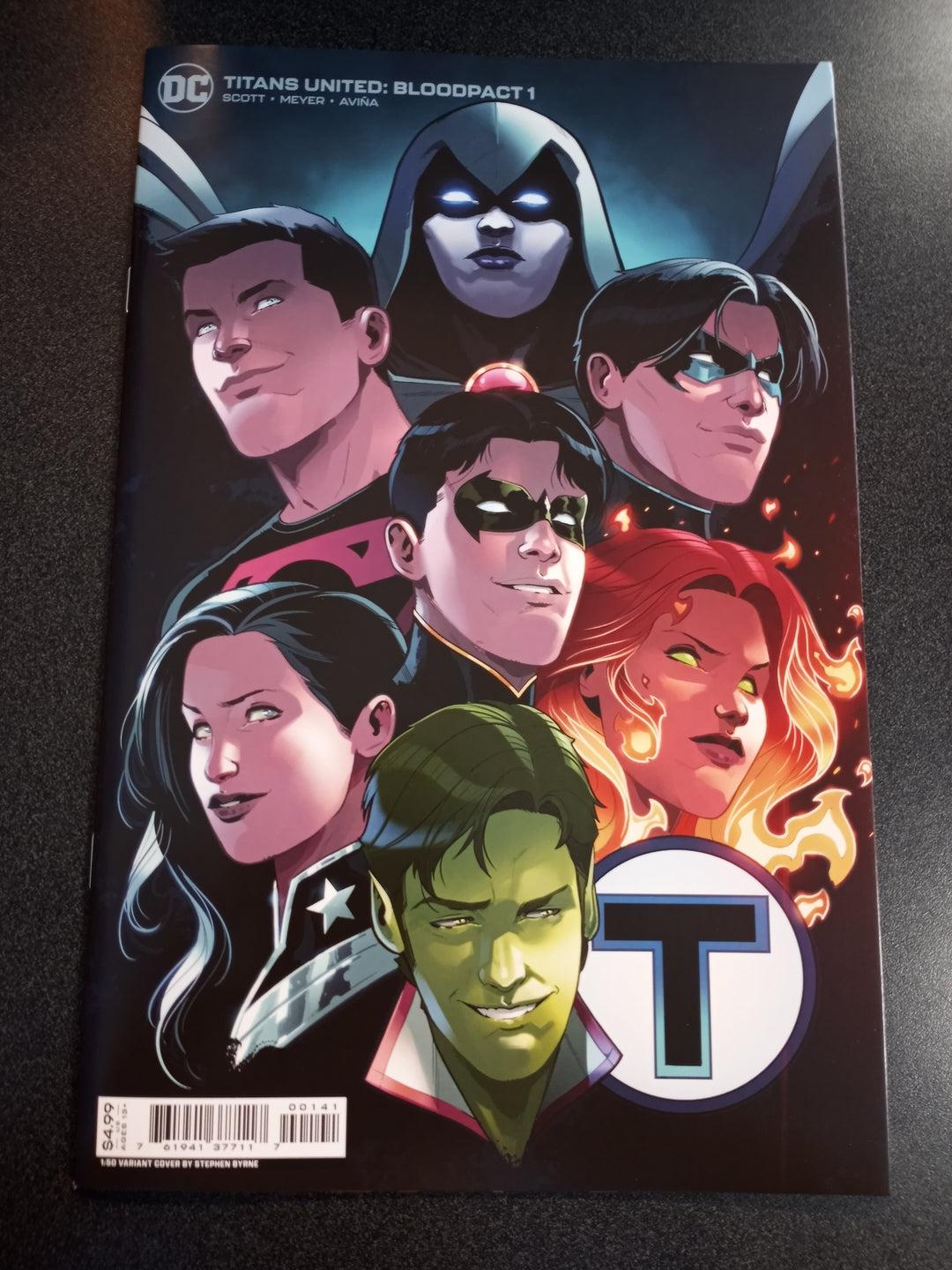 Titans United Bloodpact #1 (Of 6) Cover E 1 in 50 Stephen Byrne Card Stock Variant