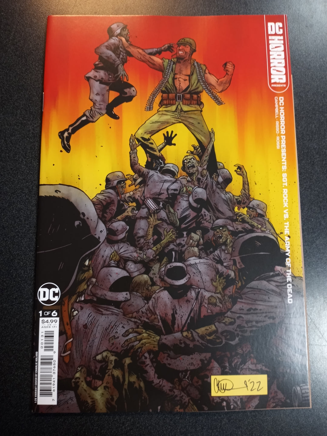 DC Horror Presents Sgt Rock vs The Army Of The Dead #1 (Of 6) Cover D 1 in 25 Charlie Adlard Card Stock Variant