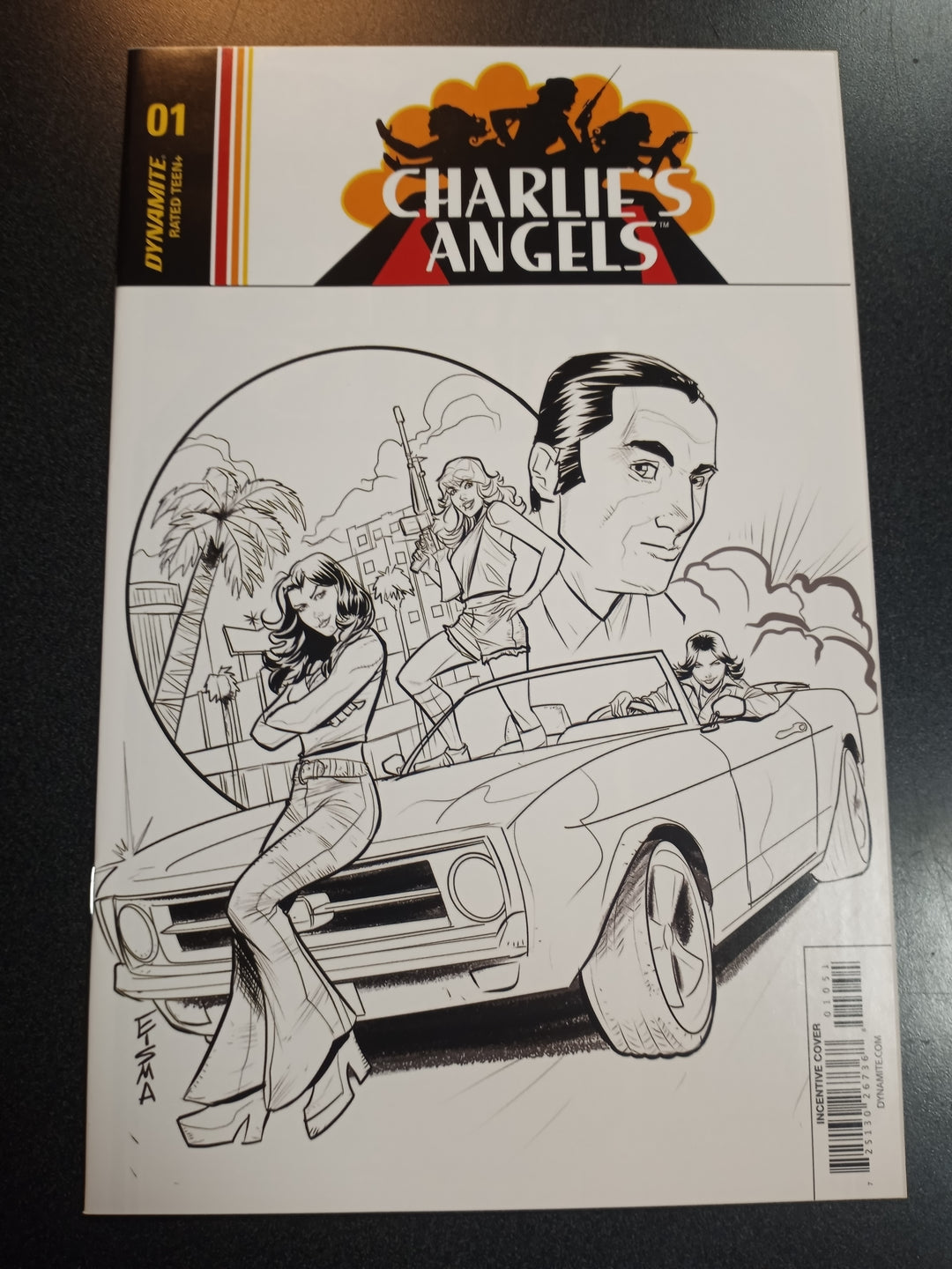 Charlies Angels #1 Cover E 1:20 Eisma B&W Variant