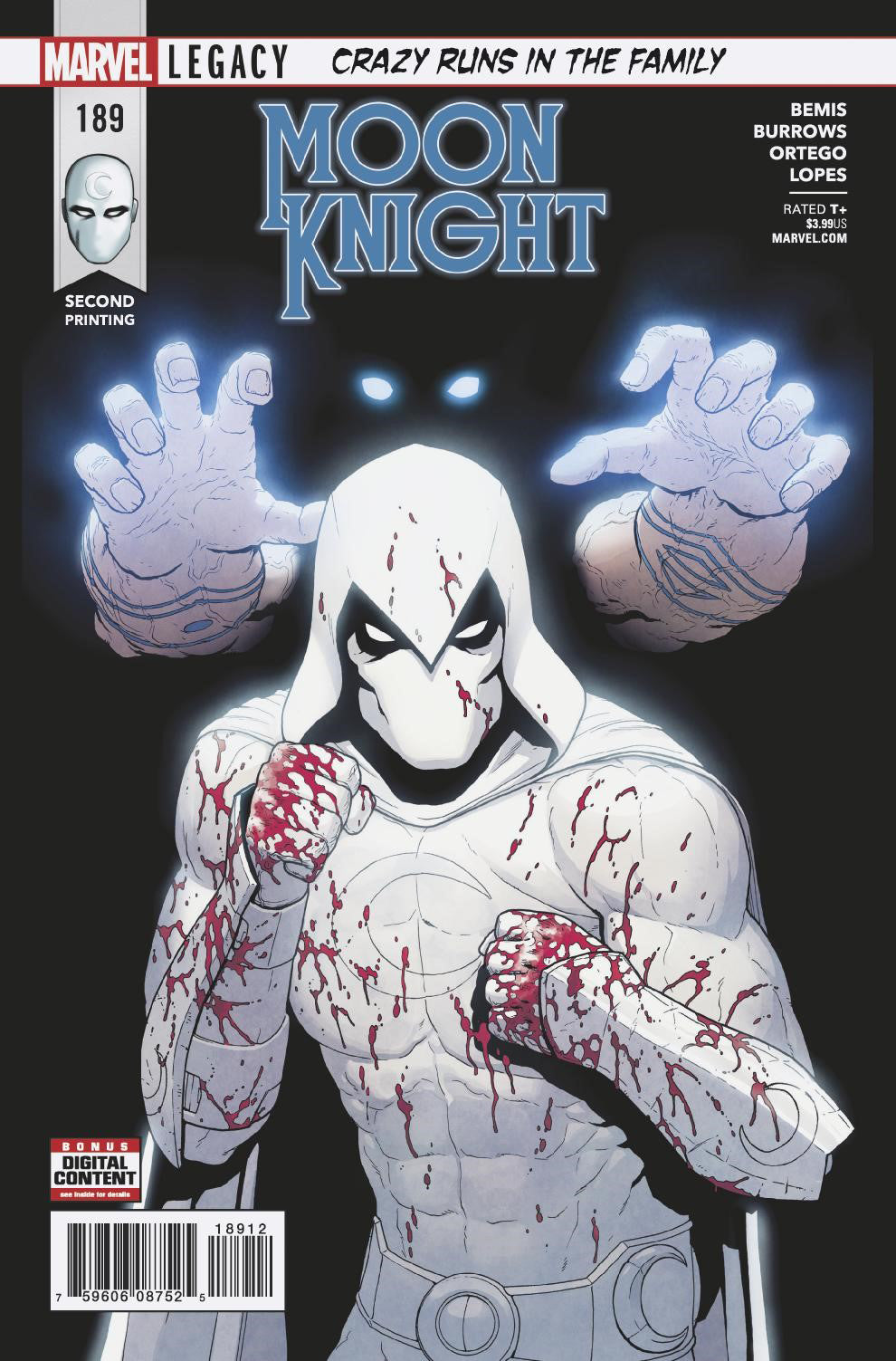 Moon Knight #189 2Nd Print Burrows Variant Leg