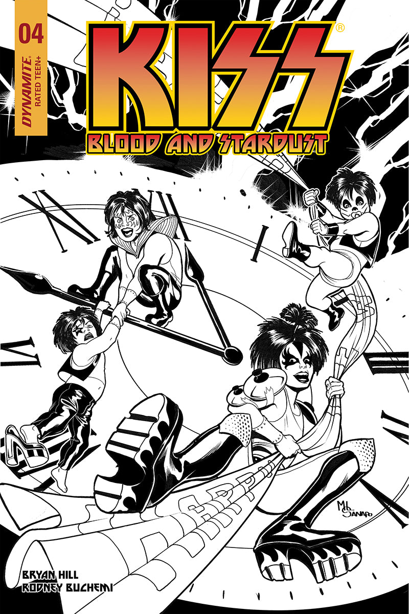 Kiss Blood Stardust #4 1:30 Sanapo B&W Variant