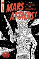 Mars Attacks #5 1:30 Schweizer B&W Variant