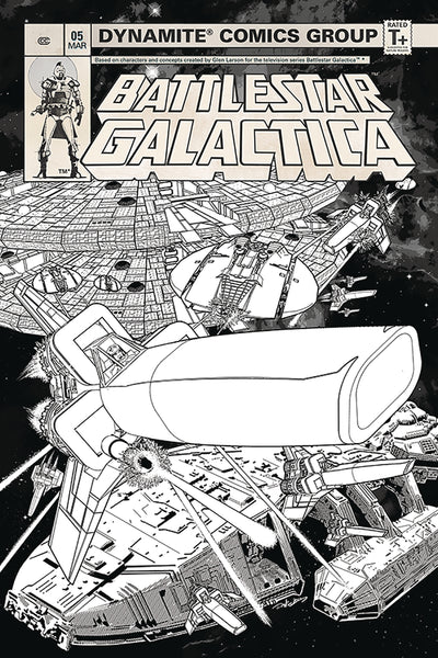 Battlestar Galactica Classic #5 1:20 Hdr B&W Variant