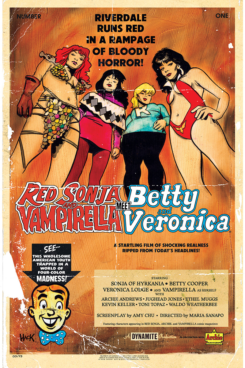 Red Sonja Vampirella Betty Veronica #1 Cover C Hack