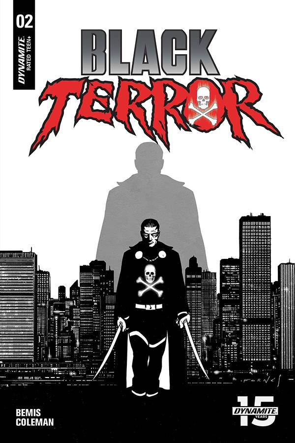 Black Terror #2 1:20 Fornes B&W Variant