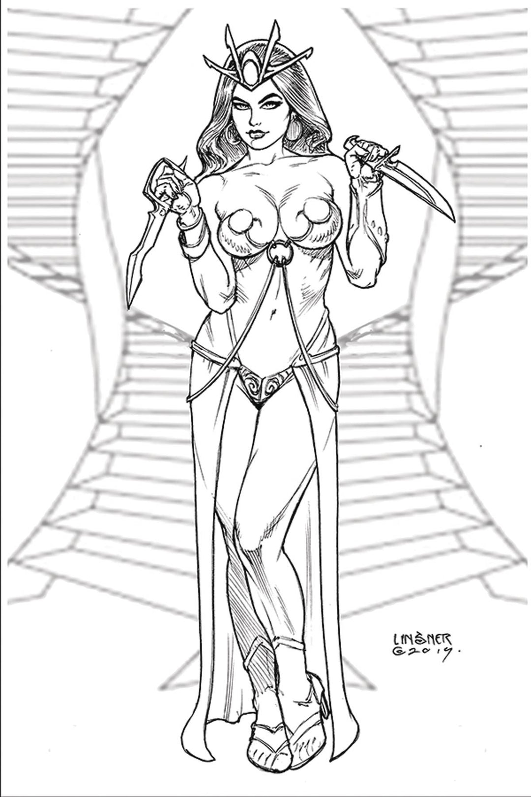 Dejah Thoris (2019) #5 1:40 Linsner B&W Virgin Variant