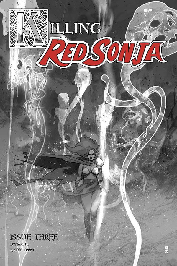 Killing Red Sonja #3 1:10 Ward Grayscale Variant