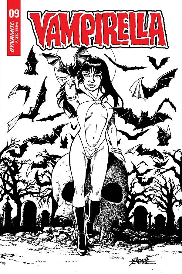 Vampirella #9 1:25 Perez B&W Foc Variant