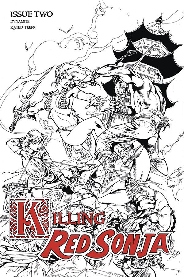 Killing Red Sonja #2 7 Copy Castro B&W Foc Variant