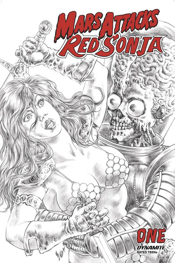 Mars Attacks Red Sonja #1 1:11 Quah B&W Foc Variant