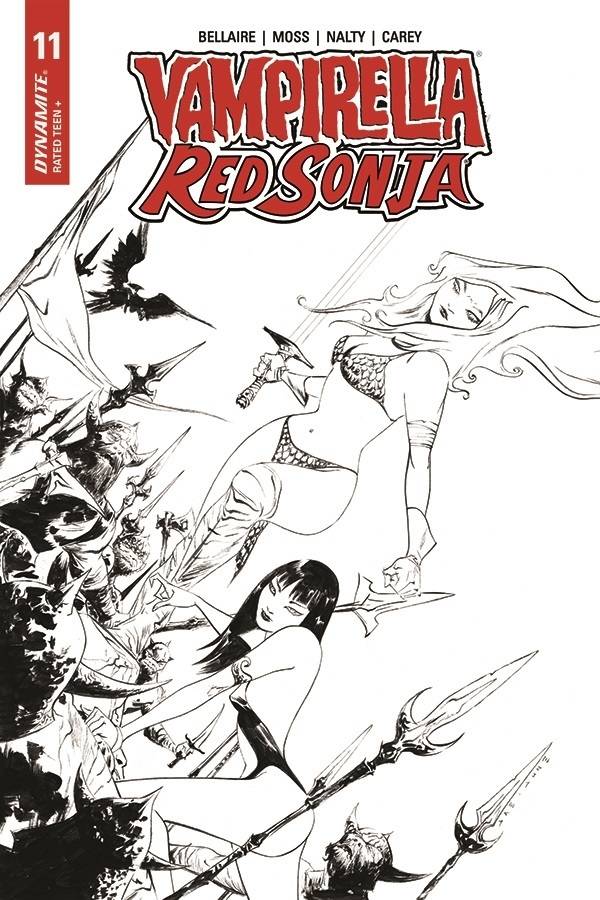 Vampirella Red Sonja #11 1:21 Lee B&W Foc Variant