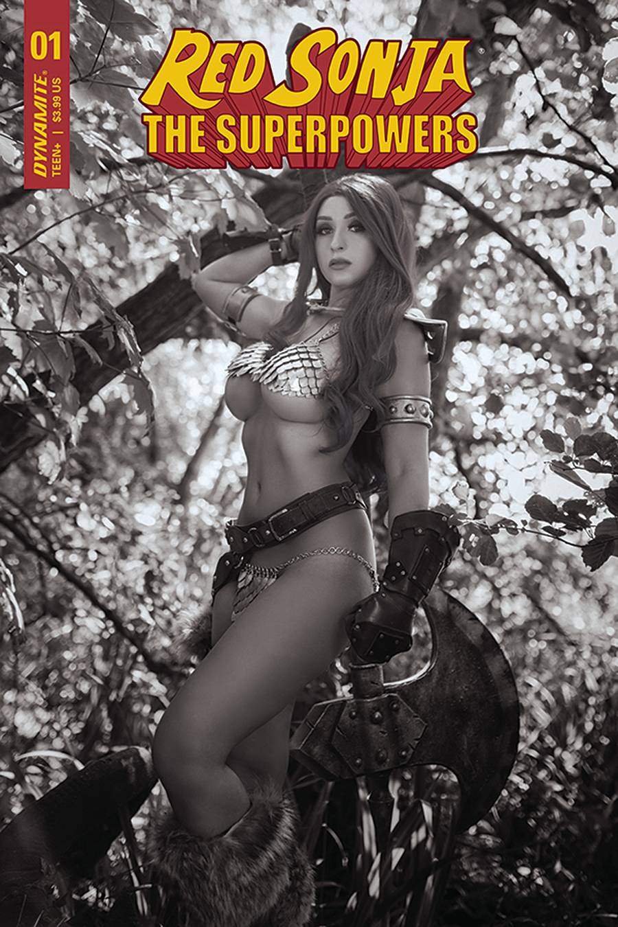 Red Sonja The Superpowers #1 1:25 Cosplay B&W Variant