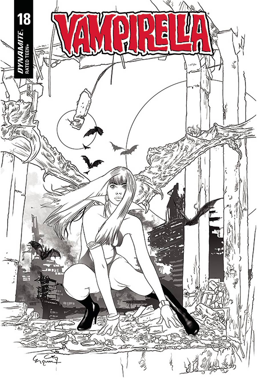 Vampirella #18 1:20 Gunduz B&W Variant