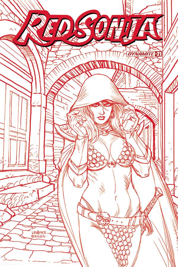 Red Sonja #21 25 Copy Linsner Tint Foc Variant