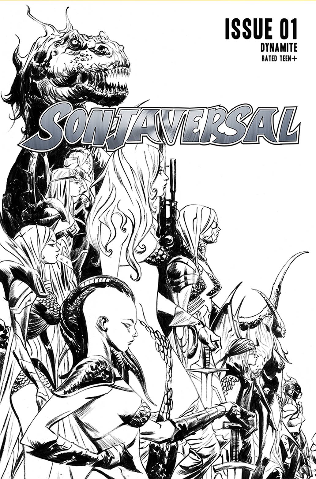 Sonjaversal #1 1:20 Lee B&W Variant