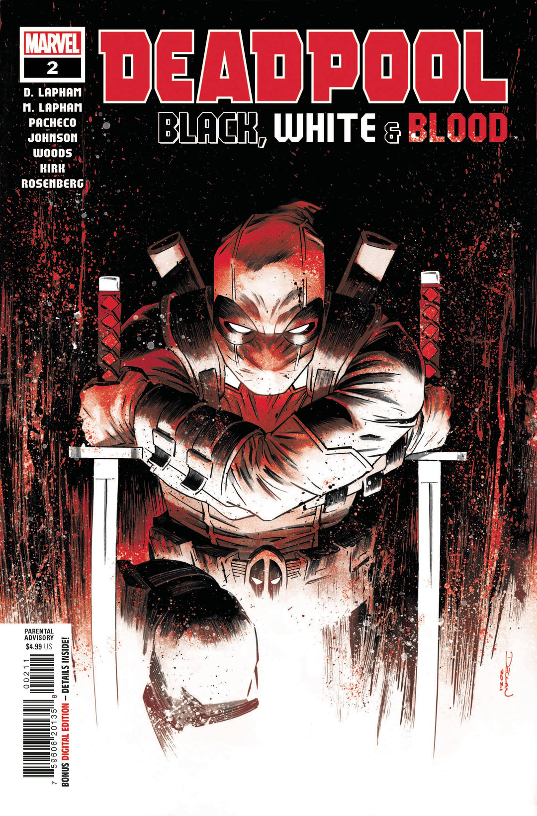 Deadpool Black White Blood #2 (Of 5)