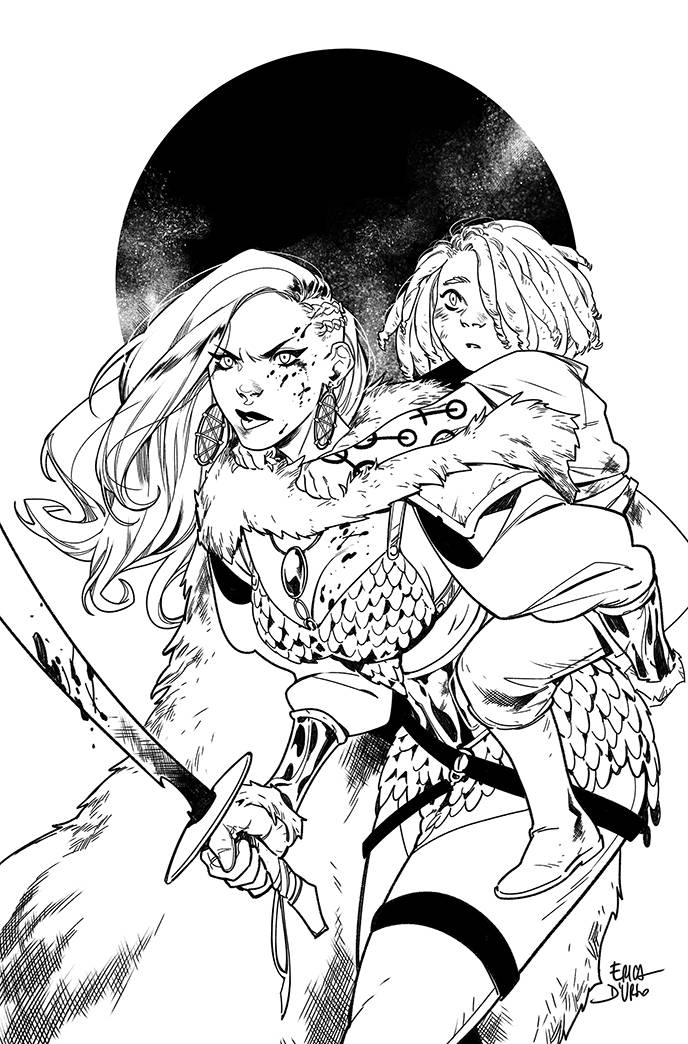 Red Sonja (2021) #1 Cover T 1:11 Foc Variant Durso B&W Virgin